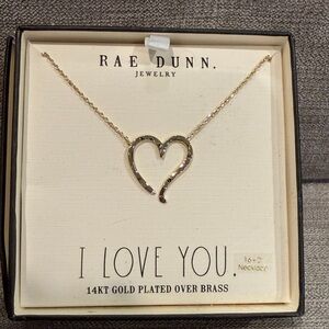 Rae Dunn Gold Heart Necklace